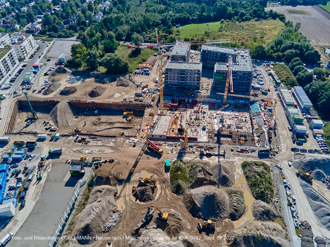 02.09.2022 - Baustelle Alexisquartier und Pandion Verde in Neuperlach 02.09.2022 - Baustelle Alexisquartier und Pandion Verde in Neuperlach